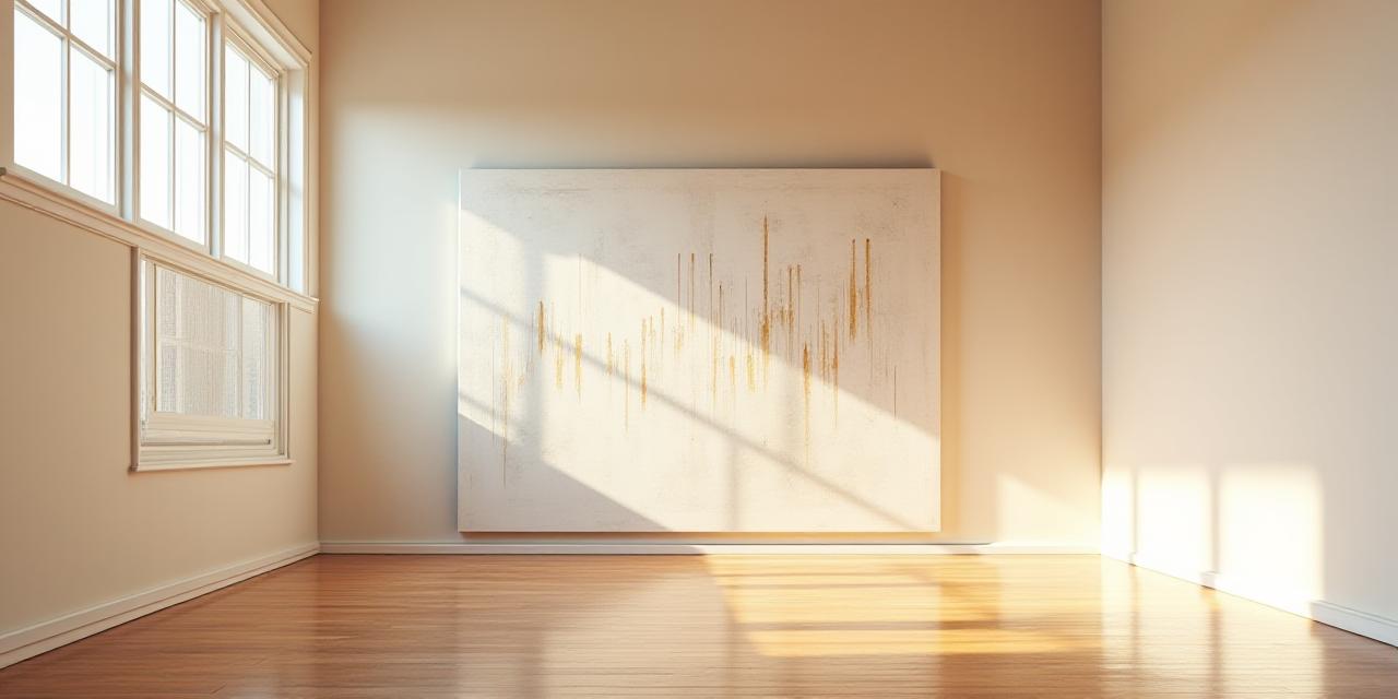 Sophisticated art gallery with data overlays